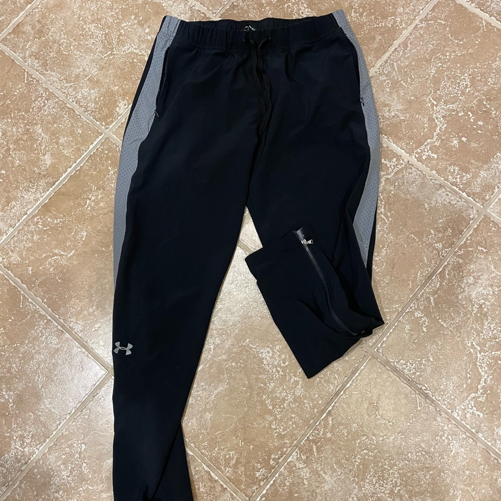Under armour black heat gear joggers. EUC